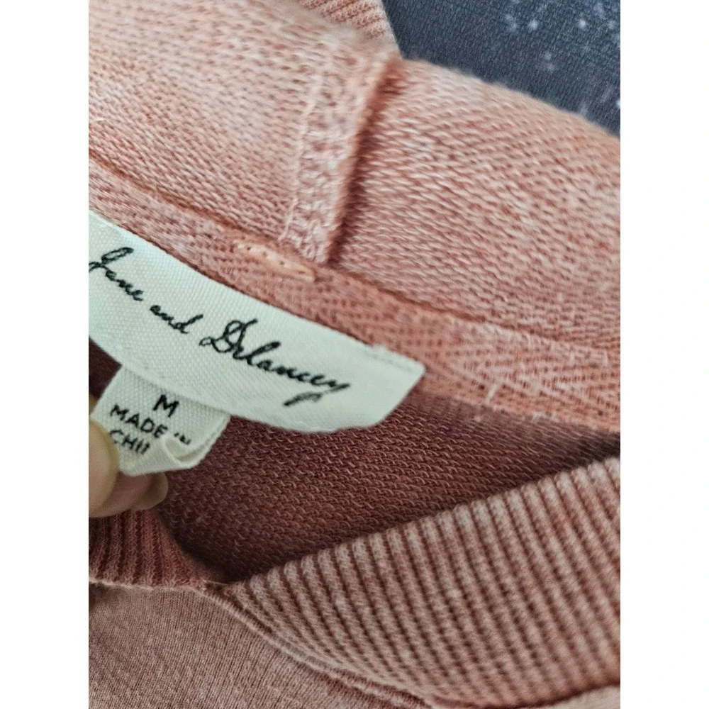 Jane and Delancey Womens Mineral Wash Pullover Hoodie Terracotta Pink Medium